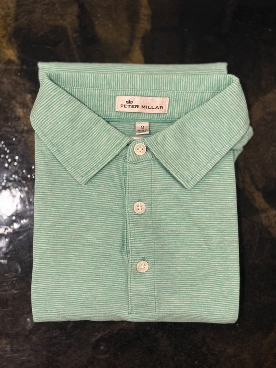Peter Millar Other - Peter Millar Mint-Green Striped Collared Shirt